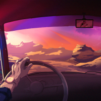 still from game "A pearl on the Road"
